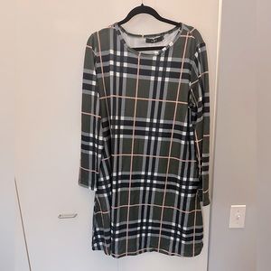 Fun winter plaid dress